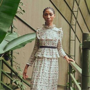 agua by agua bendita izote flora linen maxi dress Agua by Agua Bendita | Dresses | Izote Flora Offtheshoulder Ruffled  Embroidered Linen Maxi Dress